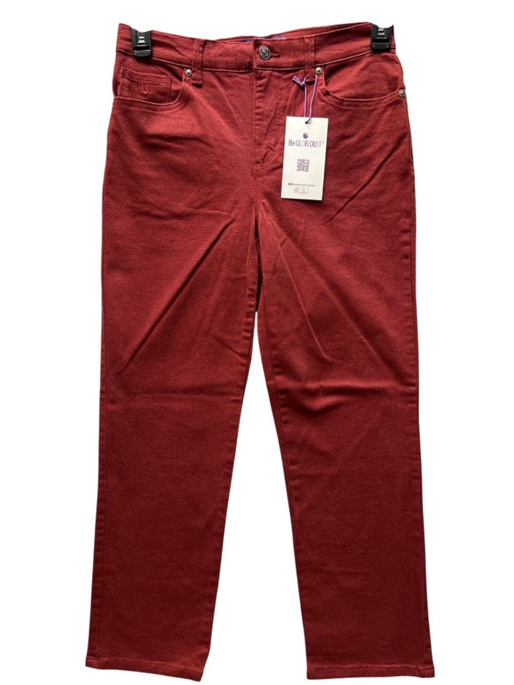 Gloria Vanderbilt Womens Size 6P SHORT Amanda Slimming Red Jeans Cotton Blend
